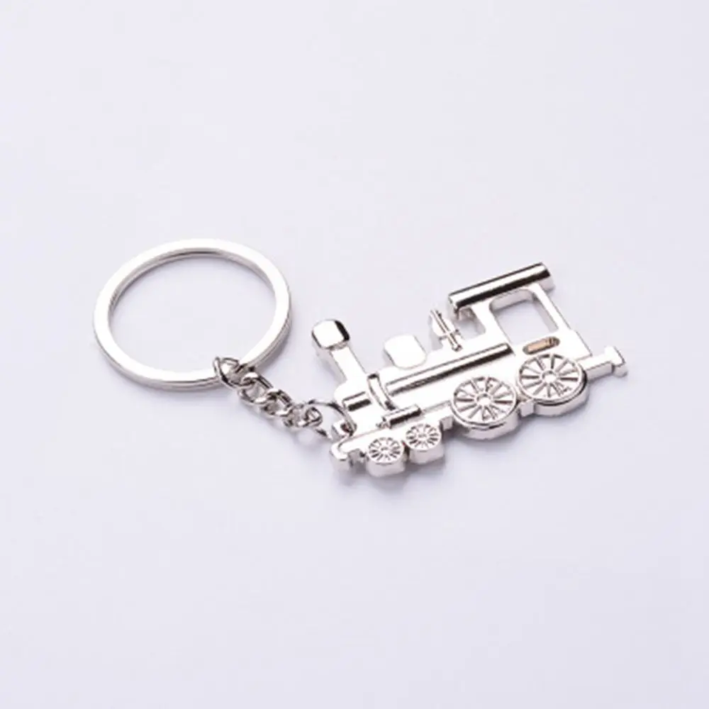 Locomotive Keychain Keyring Rock Silver Fob Punk Holder Key Chains Train Steam