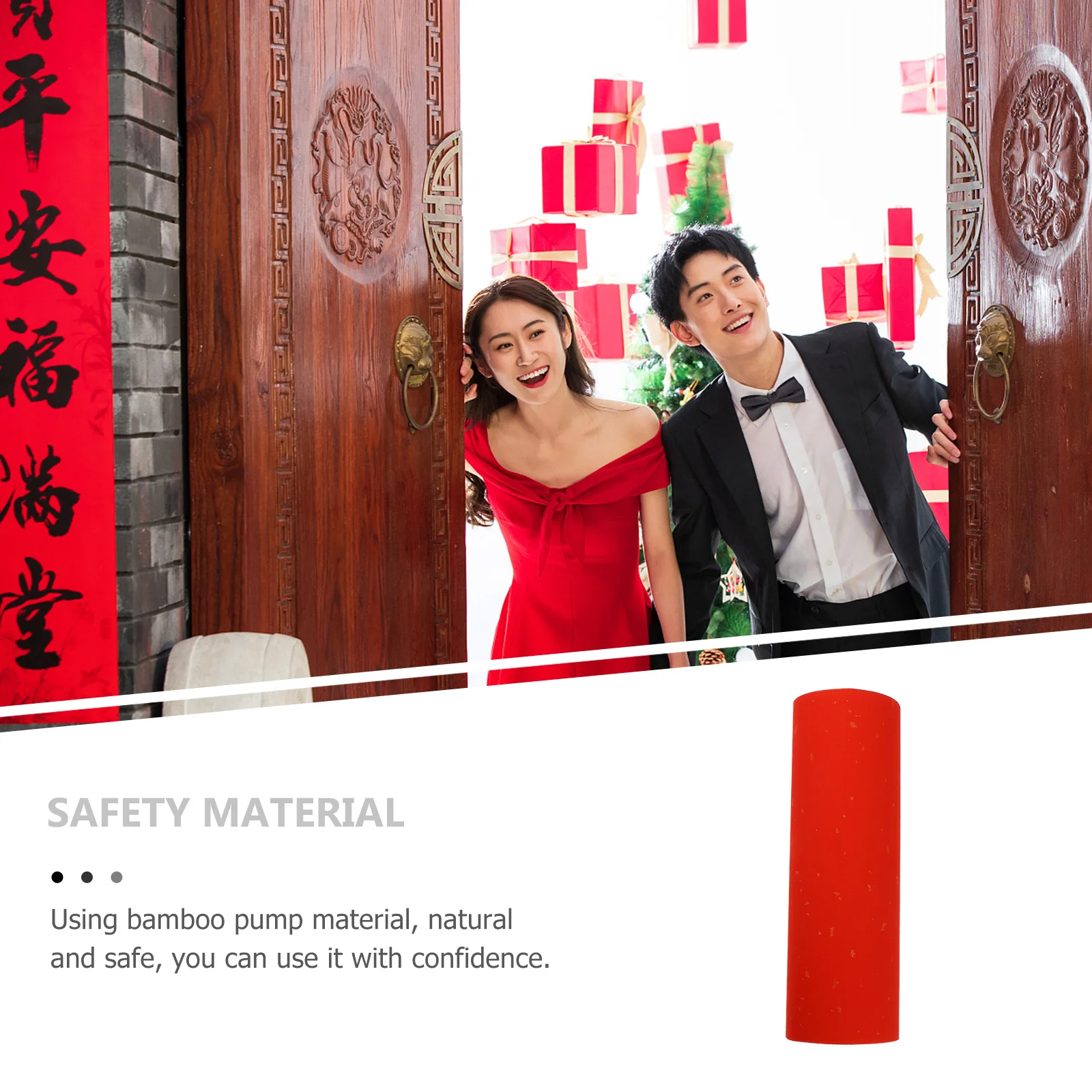 

Red Xuan Paper Roll Bamboo Pulp Material Excellent for Chinese Calligraphy Spring Festival Couplets Soft Delicate Long Lasting