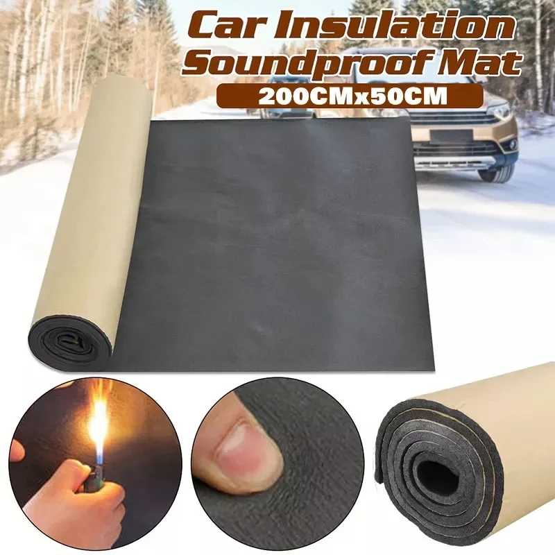 1Roll 200cmx50cm 10mm/6mm/3mm Car Sound Proofing Deadening Car Truck Anti-noise Insulation Cotton Heat Closed Cell Foam Body Kit