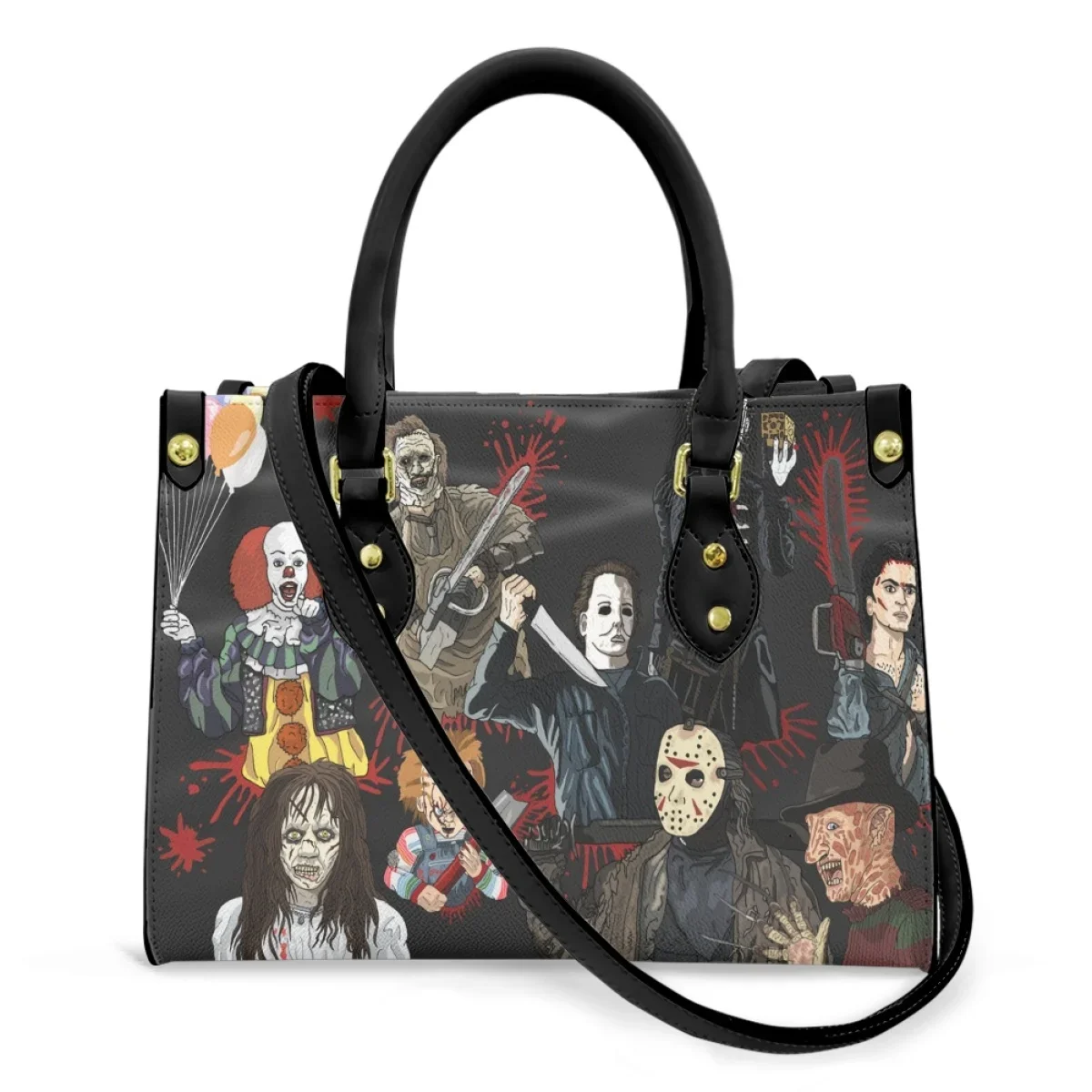 Crossbody Bags for Women Horror Movie Killer Design Fashion Small Female Totes Top-Handle Shoulder Bags for Teen Girls Bolsas