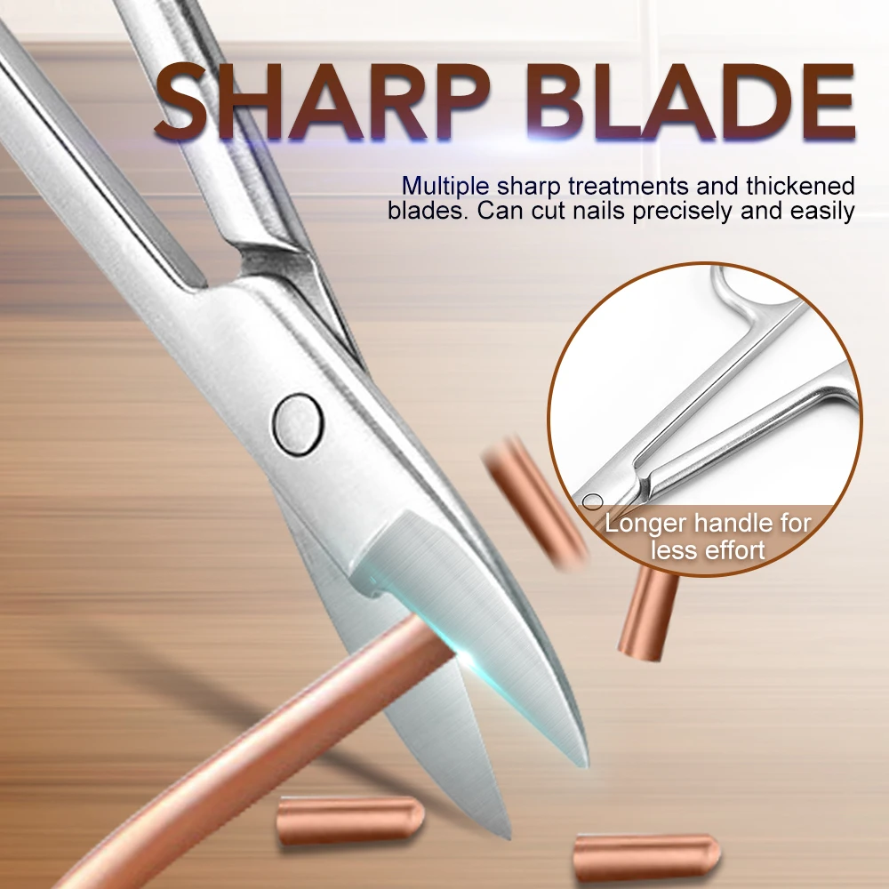 1Pcs Nail Scissors Multi-purpose Stainless Steel Cuticle Pedicure Beauty for Eyebrow, Eyelash, Dry Skin Curved Blade