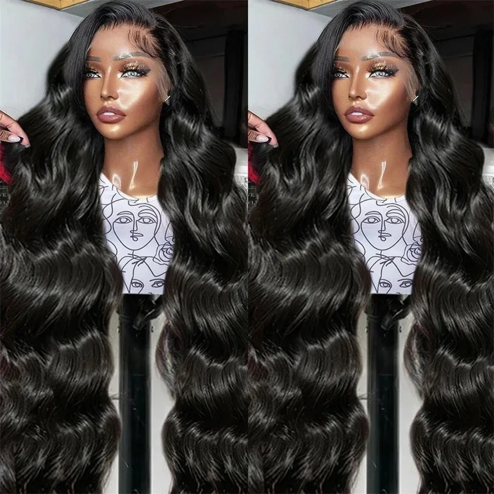 High Density Body Wave Wig 13x4 13x6 HD Transparent Lace Front Human Hair Wigs For Women 30 32 Inch Brazilian 360 Full Lace Wig