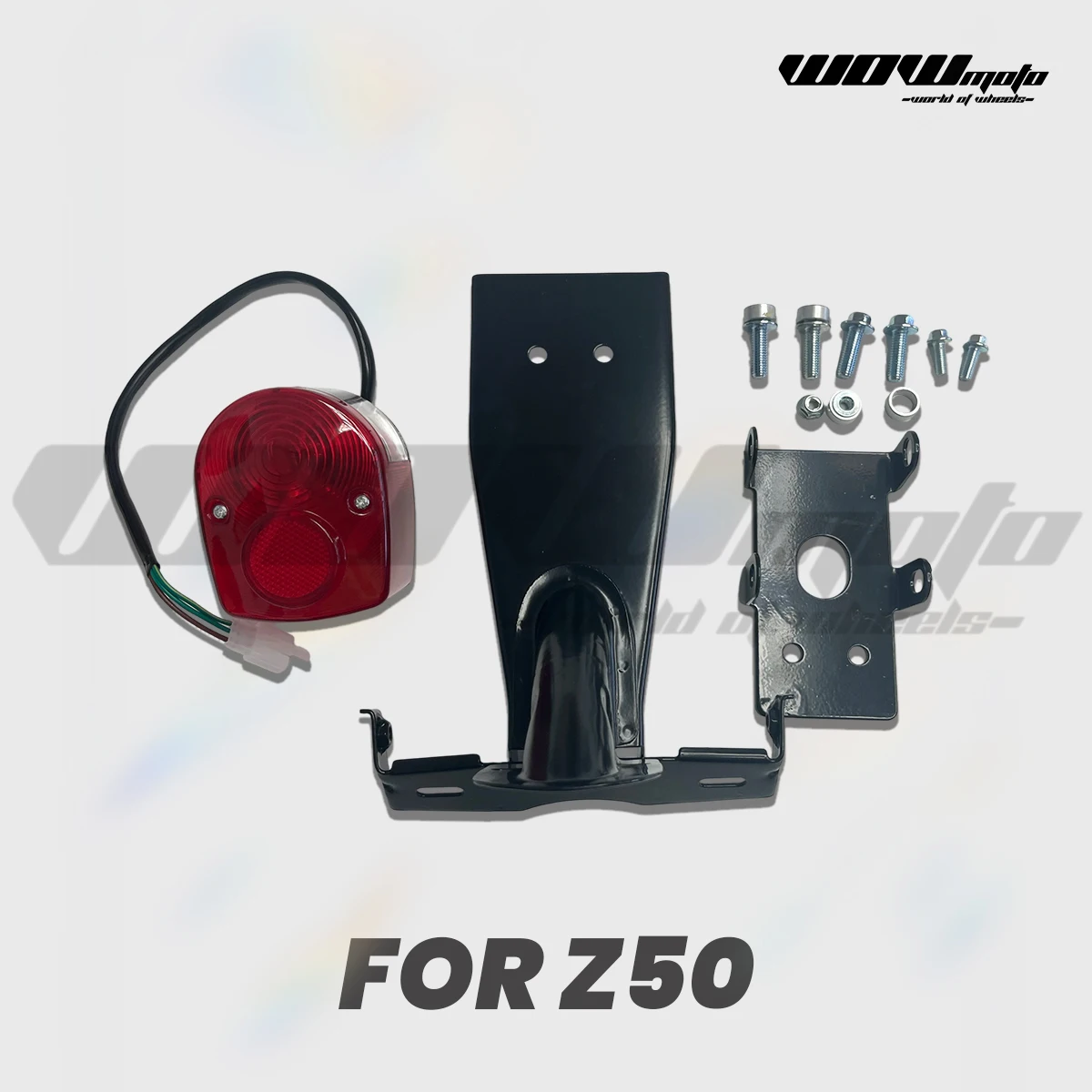 Mini Moto 4 Liter Tail Light Bracket For Monkey Z50 | Extended Rear Rack License Mount | Motorcycle Restoration Custom Body Part