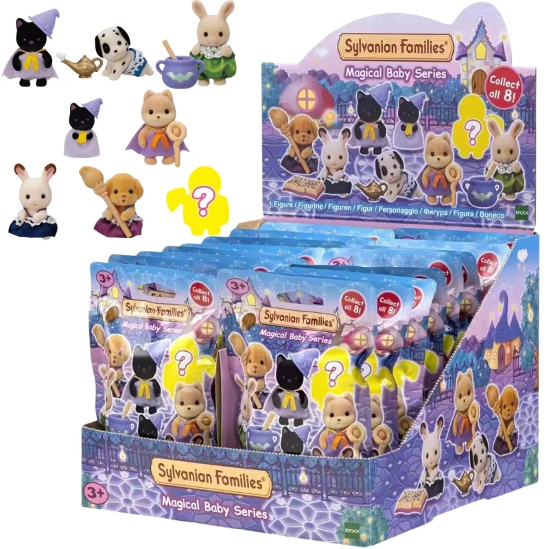 Anime Originele Sylvanian Forest Blind Box Magic Kawaii Camping Cake Dress Up Babypop Figuren Kamer Ornamenten Families Speelgoed Cadeau