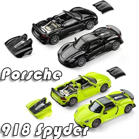 1:64 Model Racing Car Toys Porsche Taycan Turbo 911 GT3 918 Spyder Alloy Diecast Lambor Huracan GT3 EVO2 Supercars Decorations