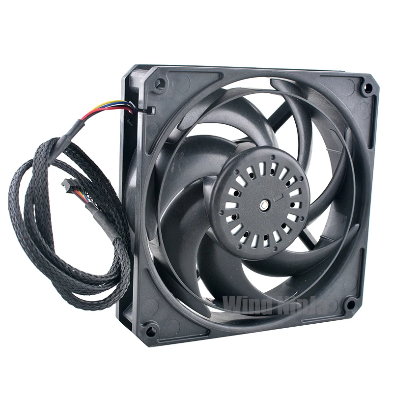 D1225C12B7ZP-62 12cm 120mm fan 120x120x25mm DC12V 0.22A 4pin Sickle blade cooling fan for chassis CPU water cooling