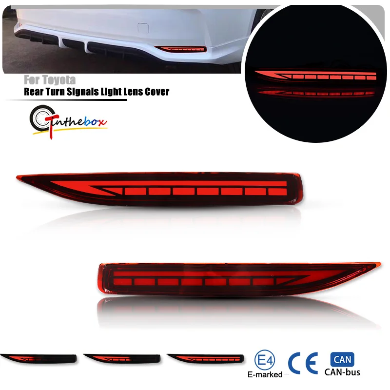 For Toyota Corolla Altis LED Rear Bumper Reflector Light Warn Tail/Brake  Dynamic Turn Signal Light Car Accessories  2019-2025