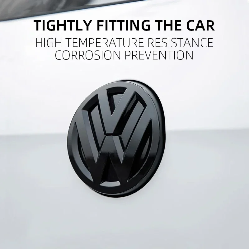 Car Glossy Black Front Grill Badges Rear Trunk Emblem Lid Covers Logo Sticker For VW Volkswagen GOLF 6 Automobile Accessories