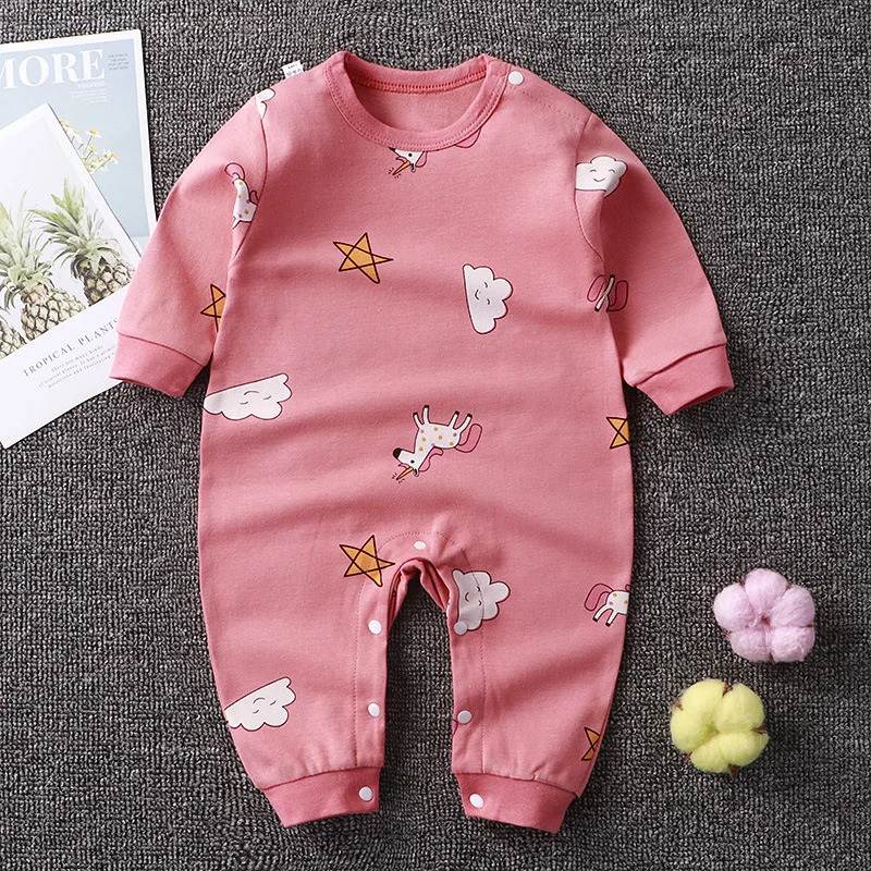 Newborn Baby Spring Autumn Romoers Long Sleeve Ha Clothes  Baby Boys Girl New Year Costume For Baby Dinosaur Print  Baby Clothes