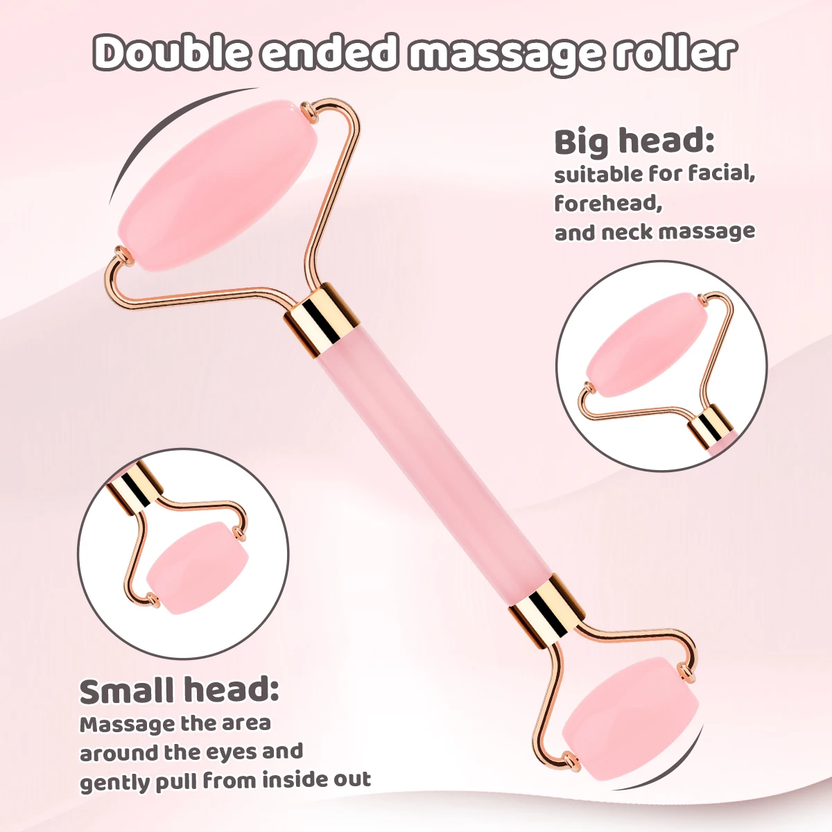3-częściowy przenośny zestaw do masażu twarzy, uniwersalny, bezbateriowy, odpowiedni do codziennego masażu pielęgnacyjnego skóry.