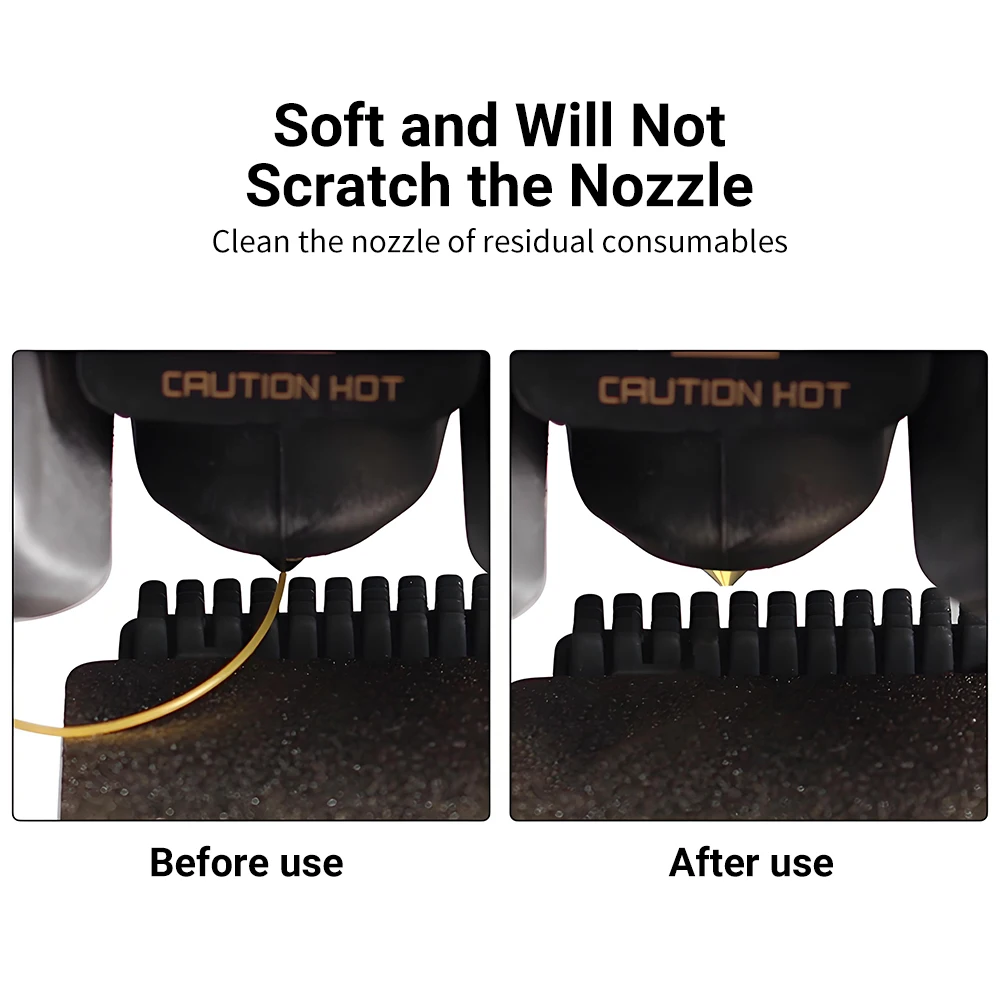 Nozzle Brush for Lab A1 Wiper Silicone Brush Hotbed Mounted Scrubbers for A1 Mini A2L Cleaning Tool 3D Printer Parts - view 4