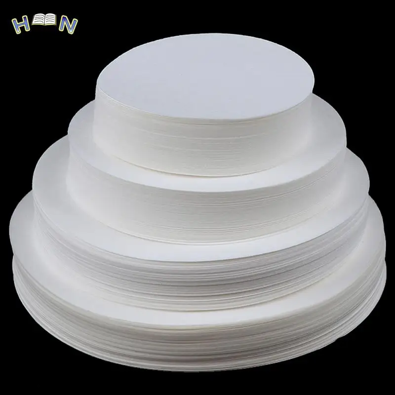 100PCS 7/9/11/12.5cm Laboratory filter paper Circular Qualitative filter paper medium speed Funnel filter paper