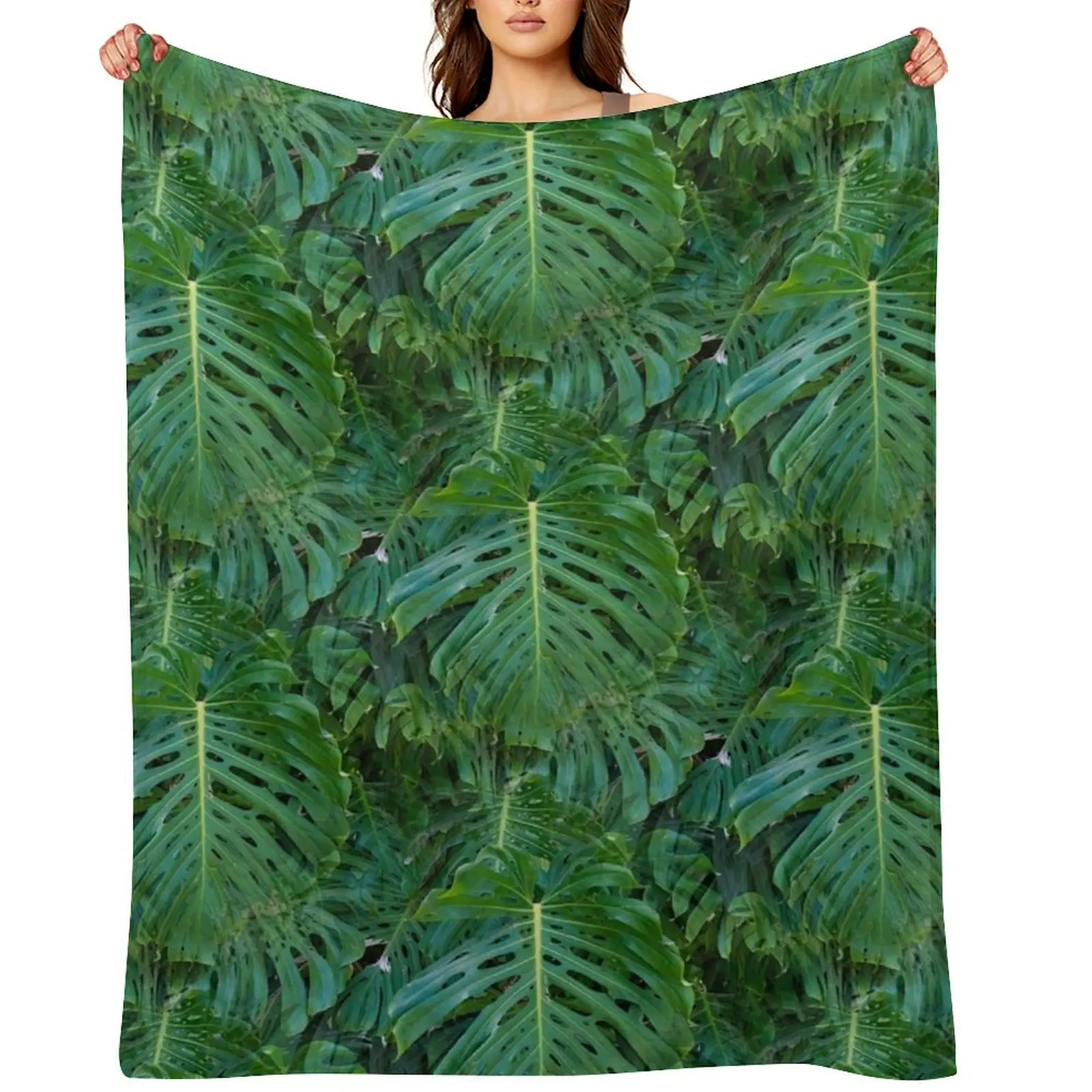 

Monstera party Throw Blanket Luxury Thicken Custom christmas decoration Camping Blankets