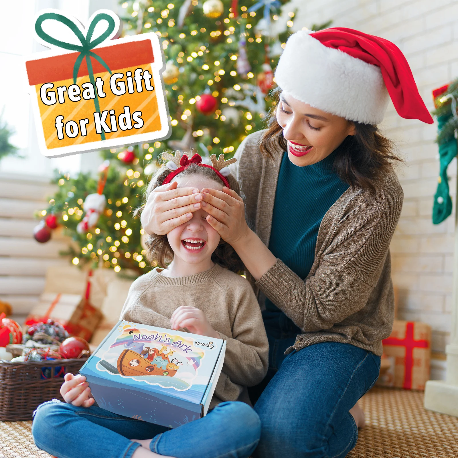 19 teile/satz holz spielzeug Noah's Arche Jesus spielzeug spleißen block tier spielzeug set eltern-kind-interaktives spielzeug kinder geschenk