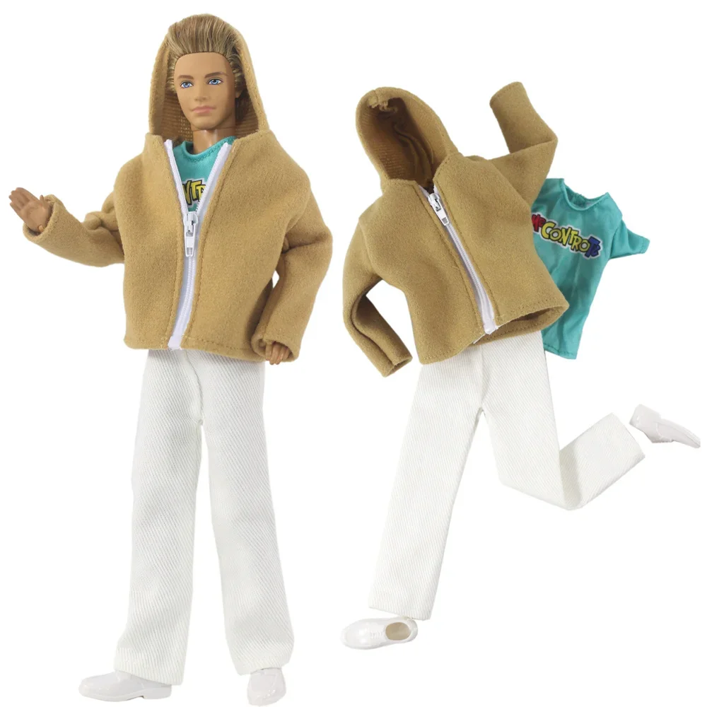 1 Set Doll Clothes Woolen Overcoat Outfit for 12 inch Ken Doll Many Style for Choice 02