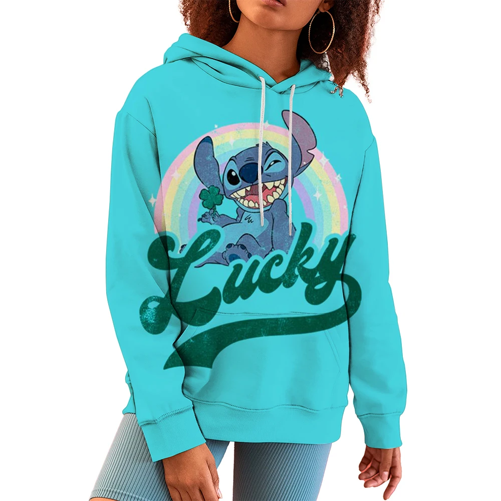 MINISO Disney Stitch New 3D Printed Hoodie Casual Fashion zip hoodie Y2K Streetwear Stitch Hug Baby Yoda hoodie Stitch 3D hoodie