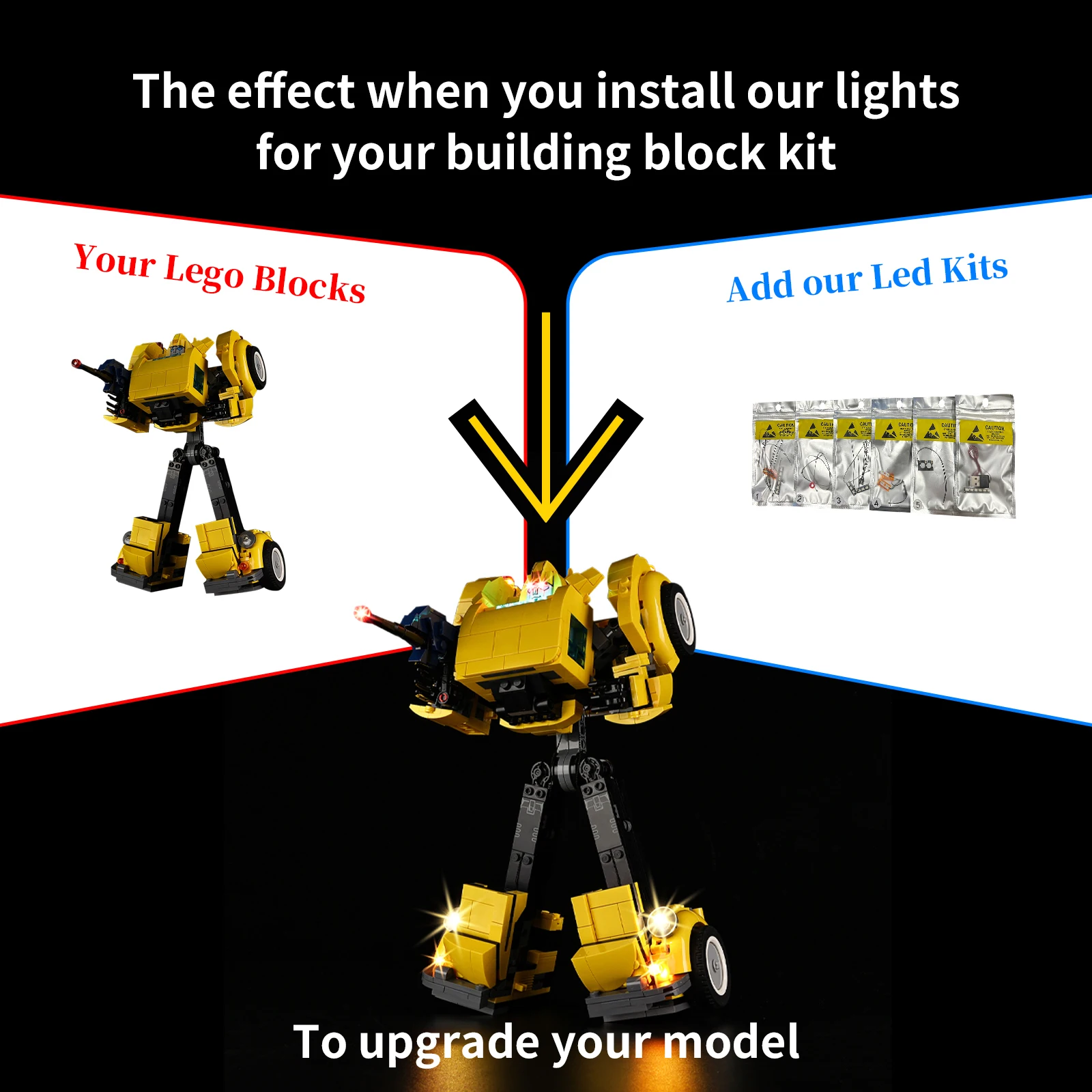 LED Light Kit for LEGO Bumblebee 10338 Building Blocks