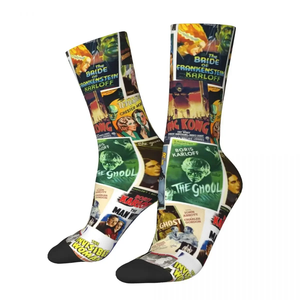 

Vintage Horror Film Movies Socks Men Women Socks Harajuku Spring Summer Autumn Winter Middle Tube Sock Breathable Socks