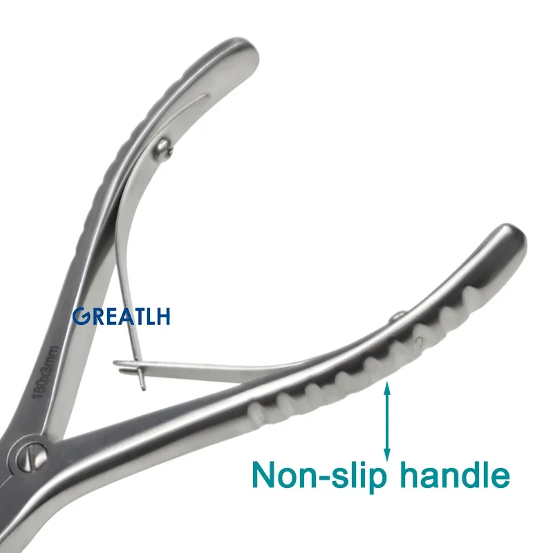 Stainless Steel Double Joint Rongeur Straight Curved Rongeur Orthopedic Instrument pet