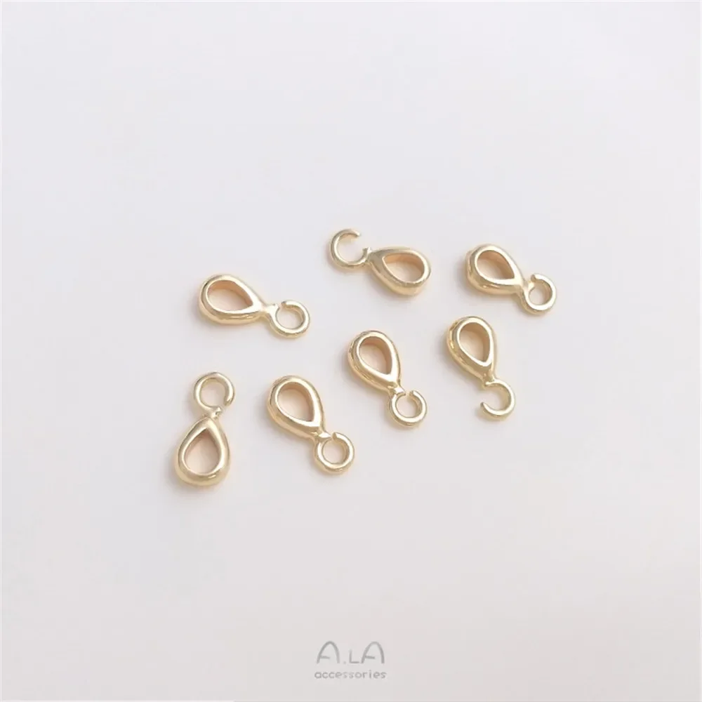 14K bag gold melon seed buckle belt ring necklace pendant connection buckle handmade diy accessories hand made materials