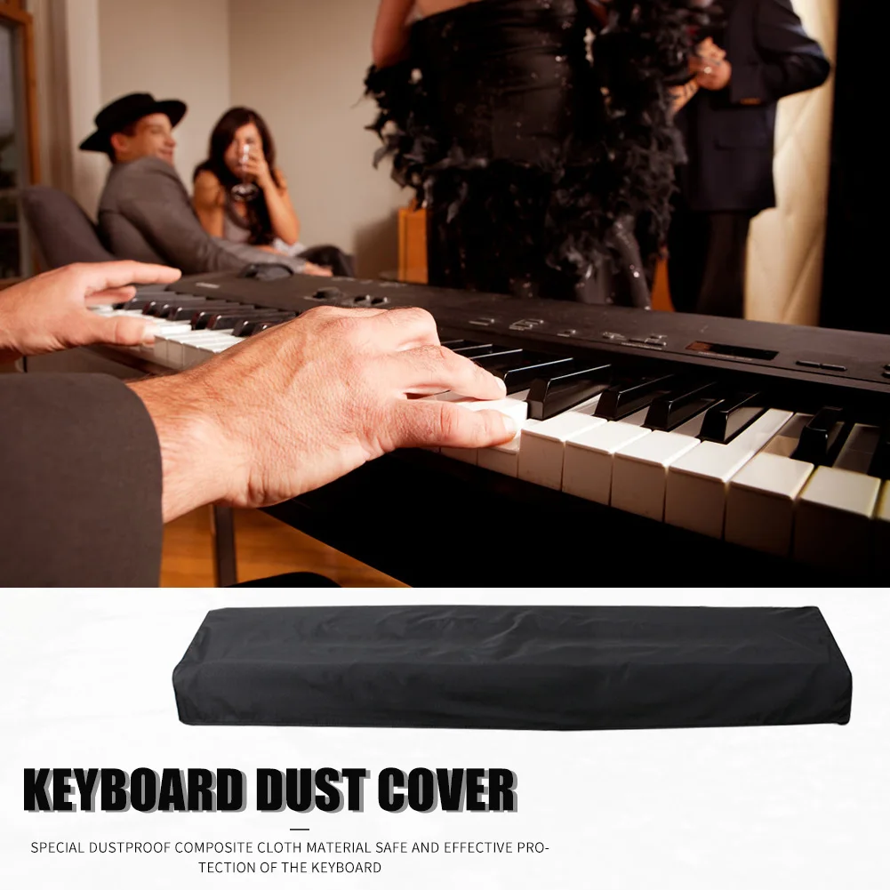 Gran oferta cubierta de Piano Electrónico textura delicada 61/88 teclas cubierta de Piano Digital electrónico cubierta de teclado de Piano a prueba de polvo negro
