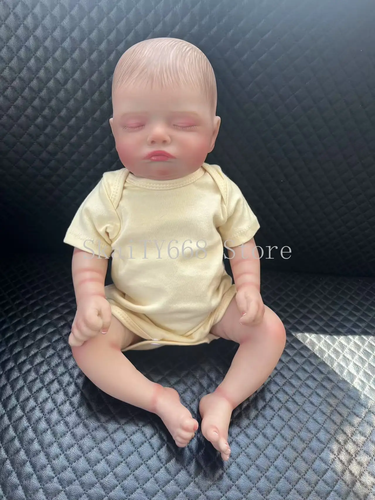 Boneca bebê de silicone reborn rosalie, 43cm, realista, recém-nascido, meninas, pele pintada 3d com veias visíveis, muñecas bebes para niñas