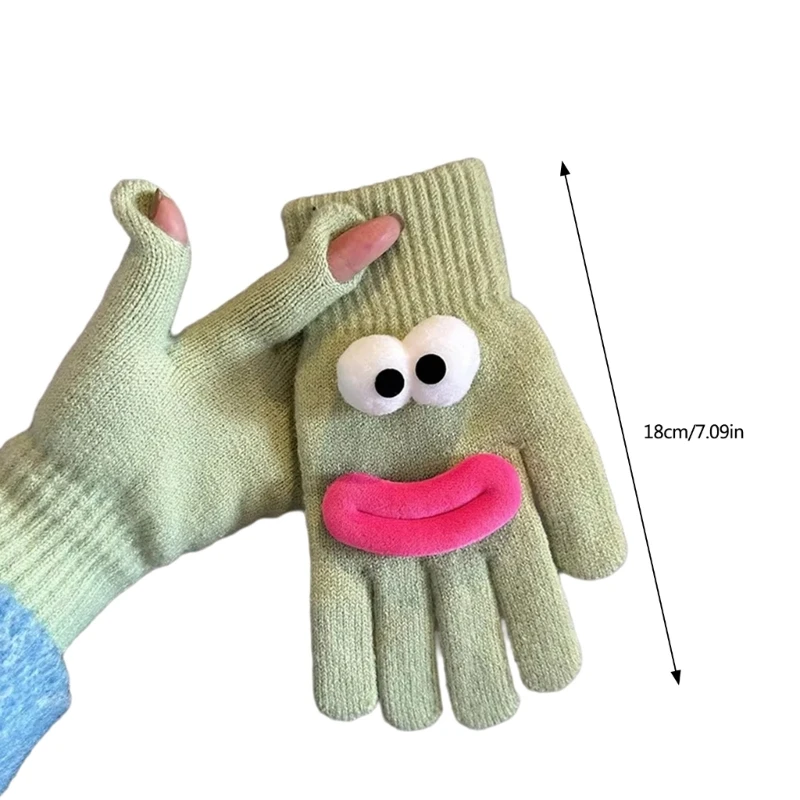 Lovely 3D Sausage Mouth Screentouch Gloves Warm and Flexible Cuffs Gloves for Student Autumn Winter Fashion Hand Gloves image 6