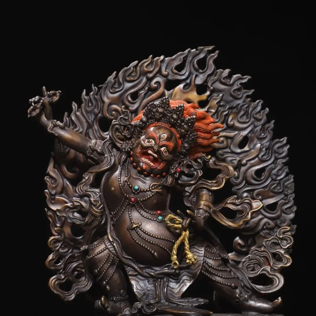 Copper, painted diamond hand height 21 cm wide 17 cm thick 8 cm weight 1.5 kg