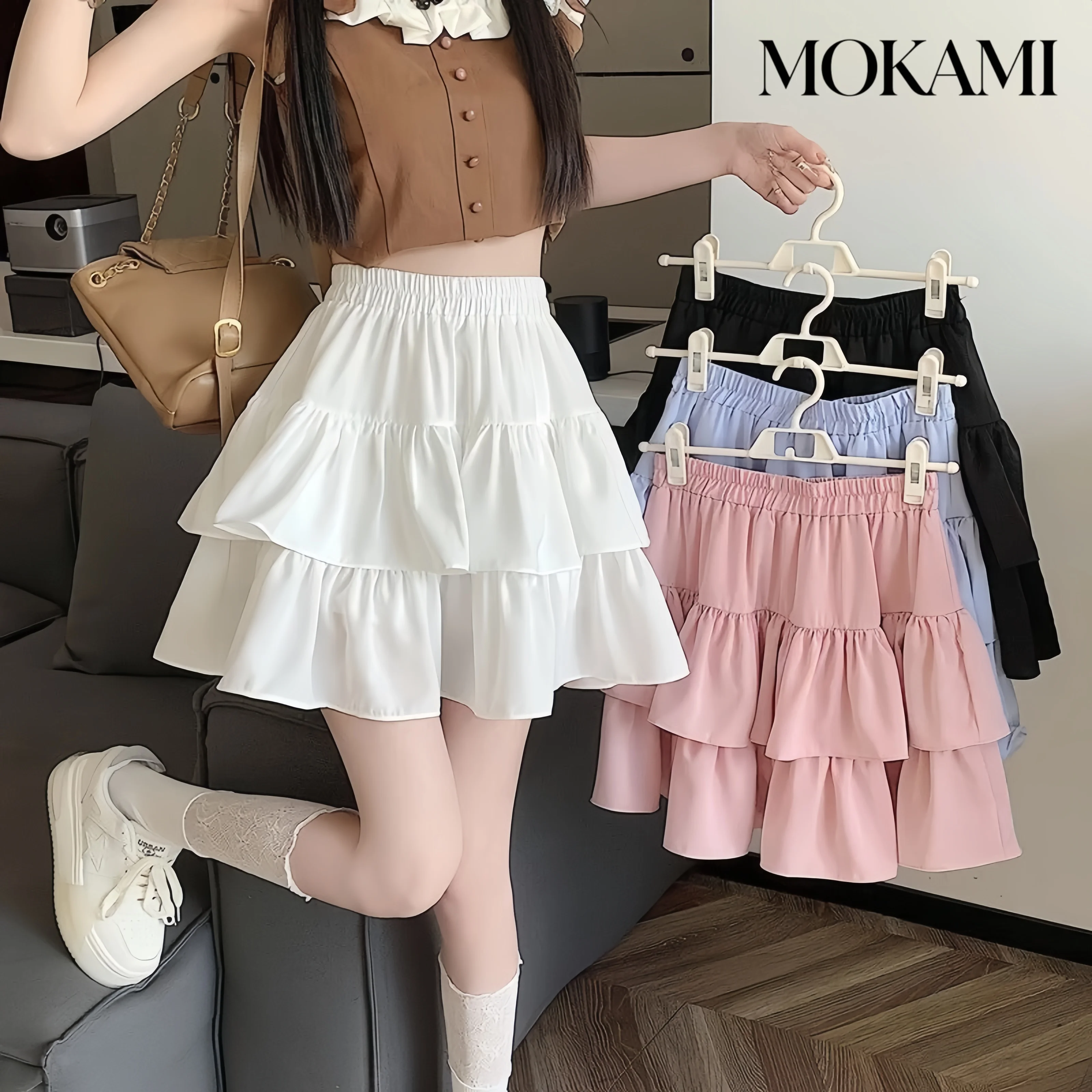 Girls' High Waist A-Line Cake Skirt Fluffy Short Skirt Super Fiery Pear Shaped Figure Half Body Skirt
