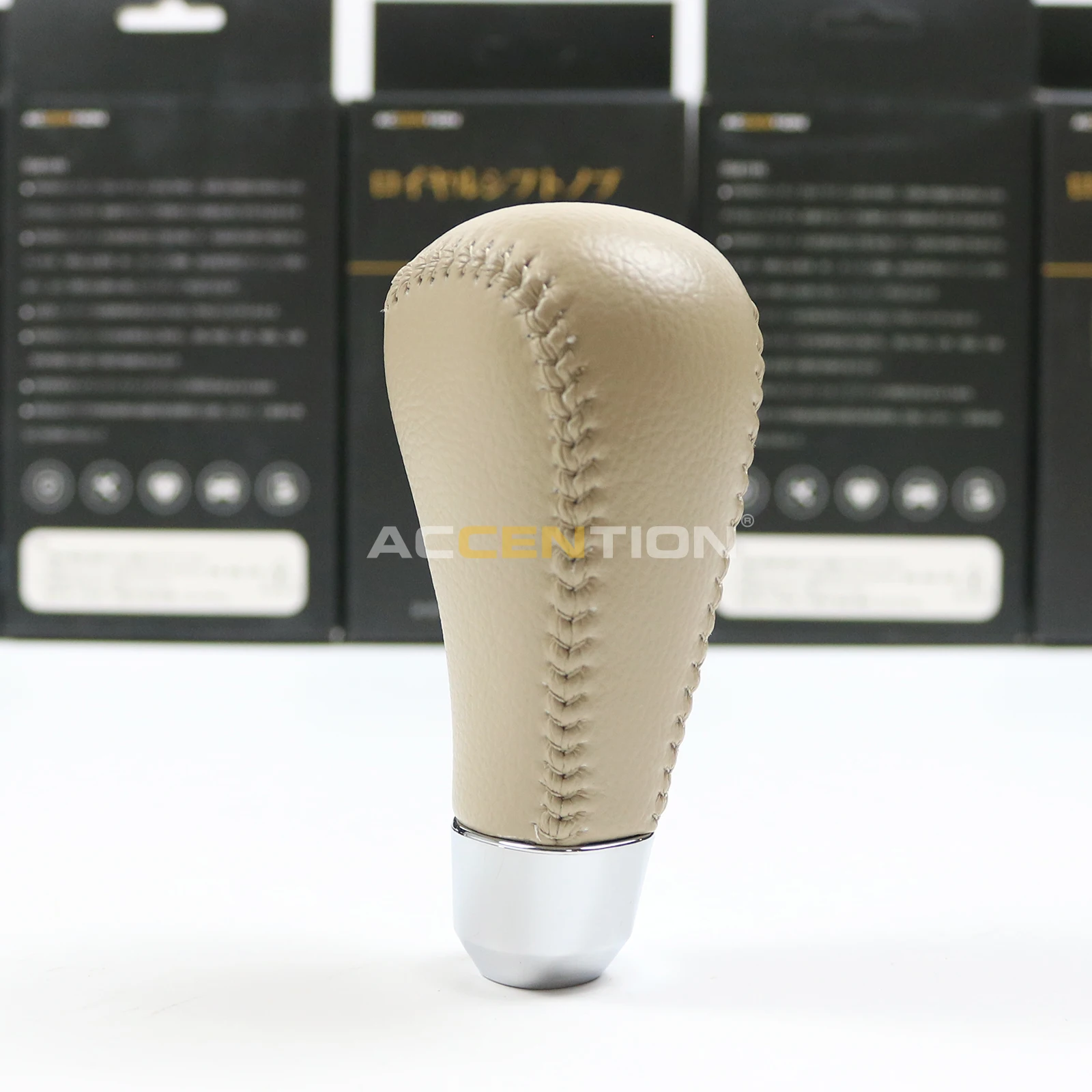 Beige Leather Gear Shift Knob For NISSAN TEANA 2.5 J32 2008-2012 MURANO Z51 2008-2011 MAXIMA A35 2008-2011