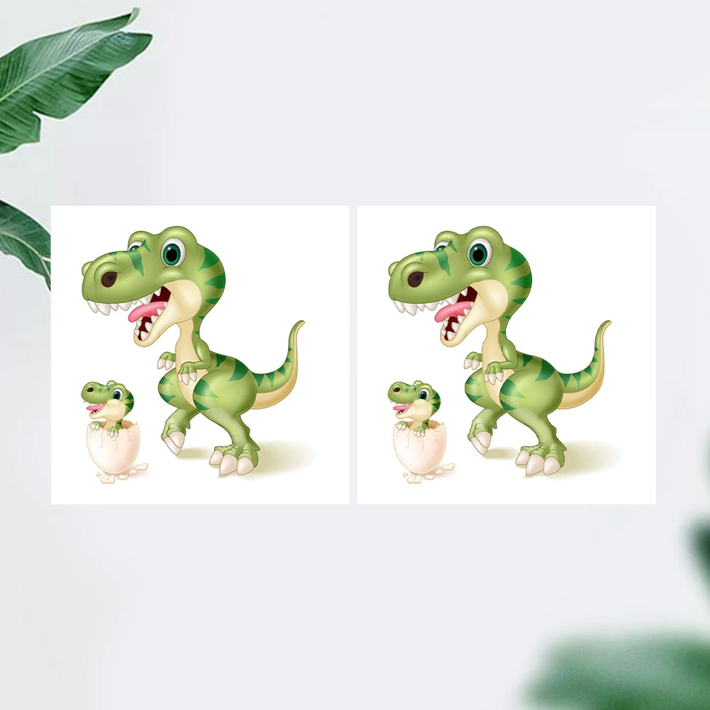 

2 Pcs Dinosaur Costume Painting Clothes Accessory Clothing Sticker Patch Printing Filling Printed