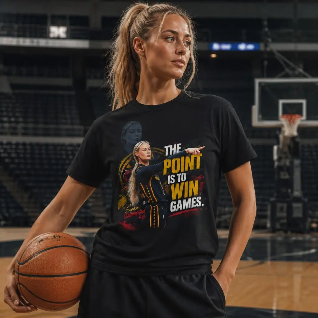Sophie Cunningham the point is to win games Men T Shirt 100% Cotton Clothing Fun Short Sleeve Tee Gift T-Shirts