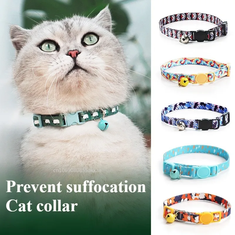 Collar with Bell Cartoon Colorful Dog Puppy Cat Christmas Decor Accessories Kitten Collar Adjustable Safety Bell Ring Necklace