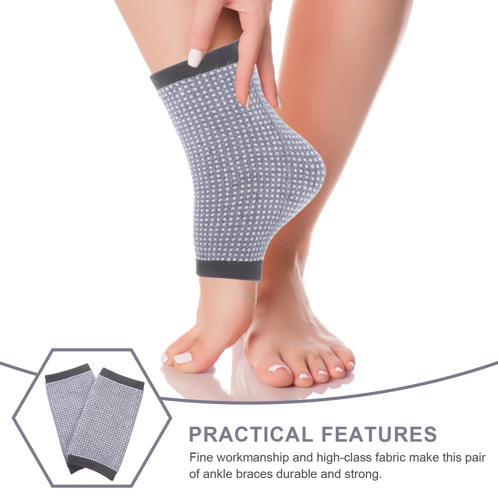 

2Pcs Ankle Sleeve Protective Cover Soft Wool Blend Material Relieves Arthritis Pain Suitable for Sports Riding and Daily Wear