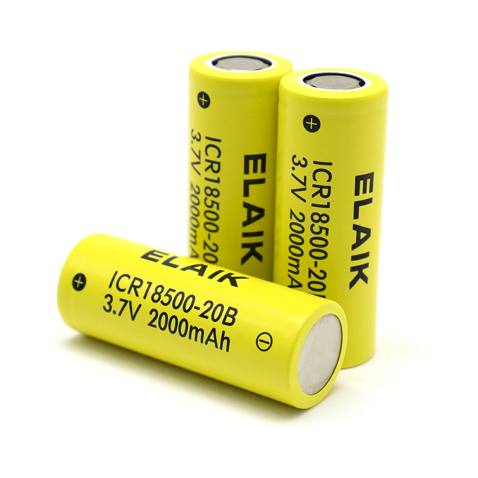 18500 Akku 3,7 V 2000 mAh wiederaufladbarer Lithium-Ionen-Akku, 3,7 V. Für starkes Licht, Taschenlampe, Anti-Licht, spezielle Lithium-Batterie