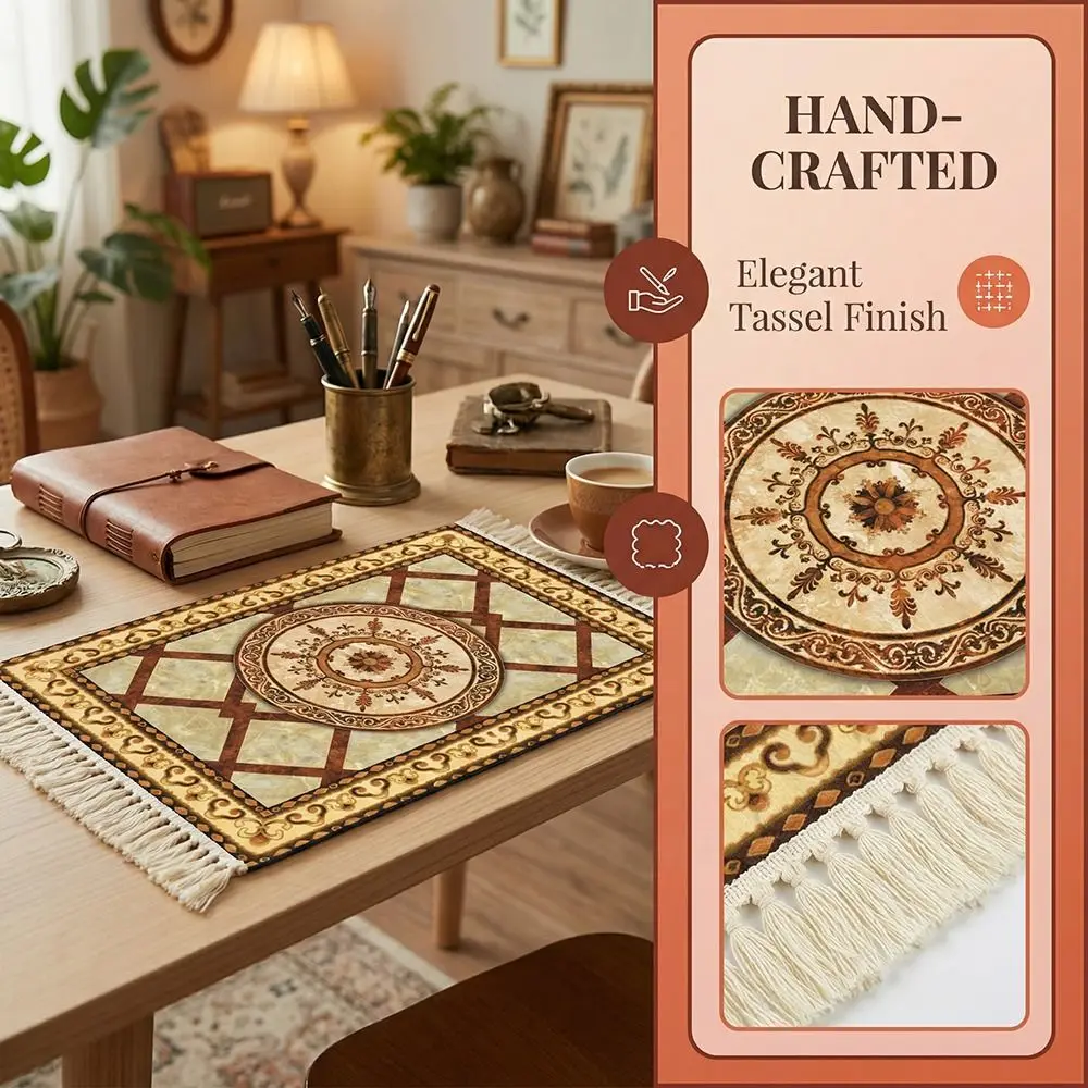 Non-slip Tassel Mouse Pad Wear Resistant Smooth Fringe Mice Mat Bohemian Ethnic Style Anti Scratch Gaming Desk Mat Laptop