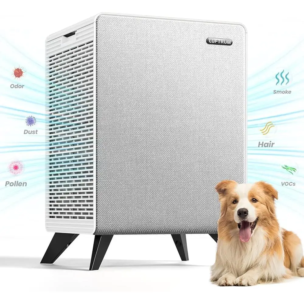 أجهزة تنقية الهواء المنزلية 2250 قدم 2 فلتر HEPA الحقيقي ترشيح 3 مراحل وضع تلقائي الهمس وضع النوم الهادئ القضاء على رائحة الحيوانات الأليفة