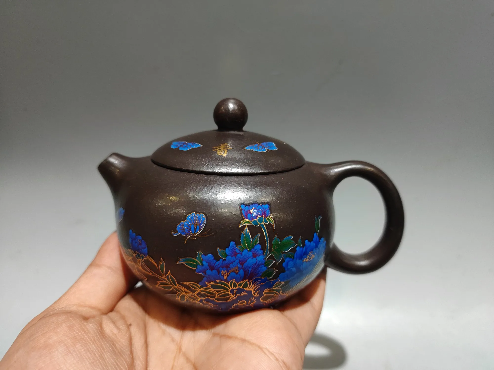 

Антикварная коллекция, меняющая цвет горшок Xishi, оригинальная руда, старый фиолетовый грязевой фиолетовый песочный горшок.