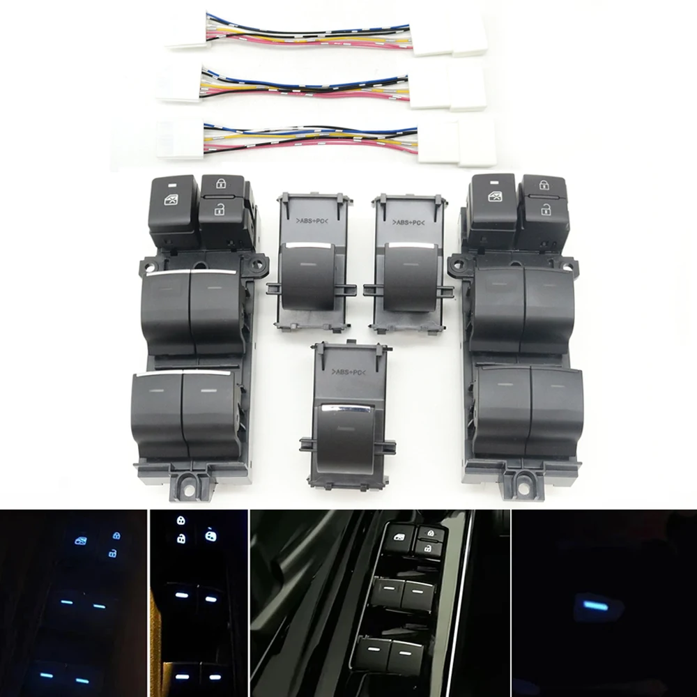 

Left Driver LED Backlight Electric Window Regulator Switch For Toyota RAV4 C-HR Corolla Camry Highlander Yaris Karis BZ4X Avalon