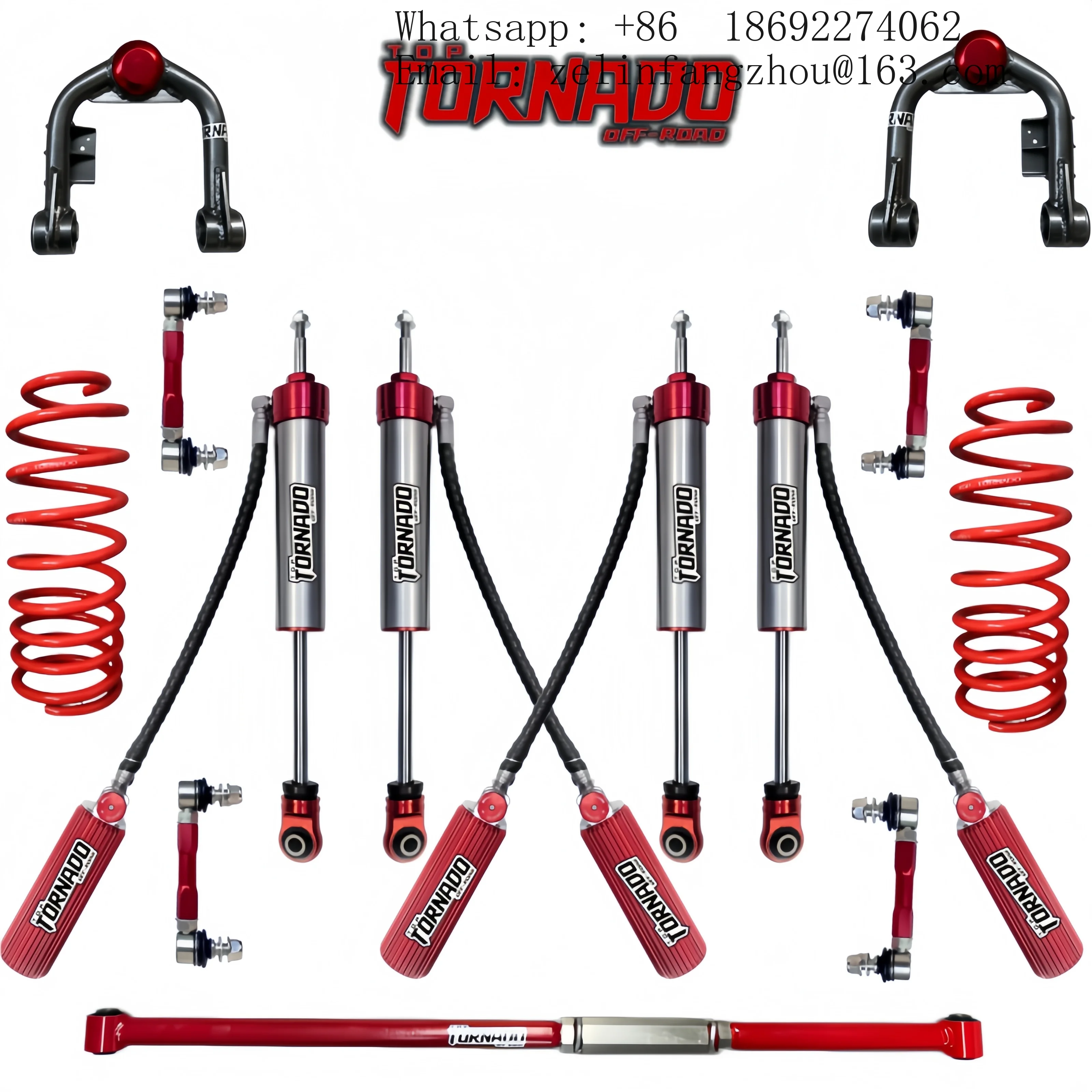 Compression Rebound Adjustable Suspension Shock Absorber Kit for Toyota Fortuner 4x4 Mixed Road On Off Road Heavy Duty