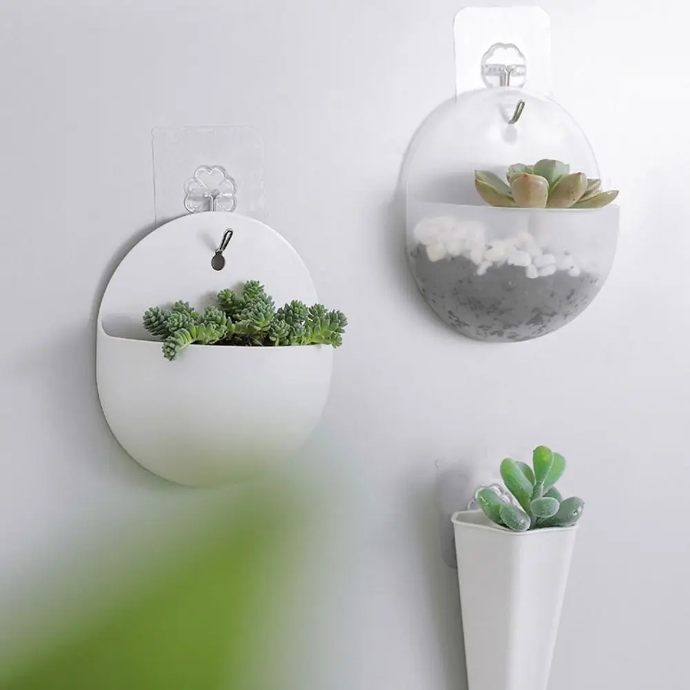 Home Accessories Wall-mounted No Punching Storage Organizer Plant Container Hydroponic Vase Levitating Plant Vase Flower Pot