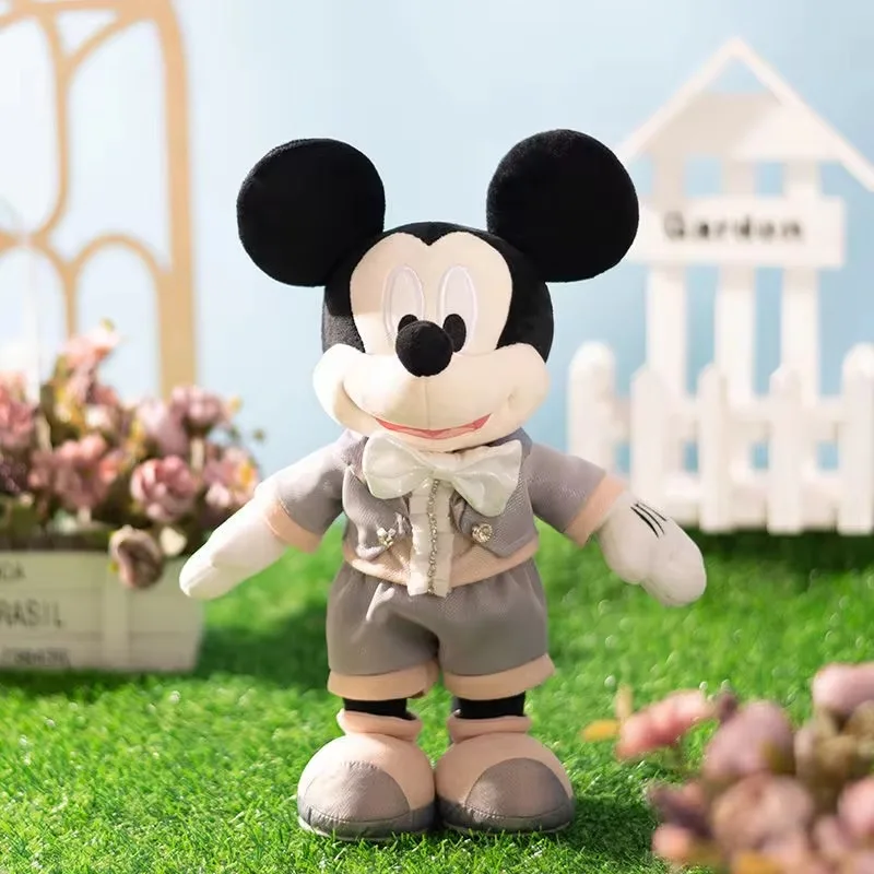 Disney Mickey and Minnie cute plush doll wedding dress style couple engagement wedding decoration ornaments as gifts for friends