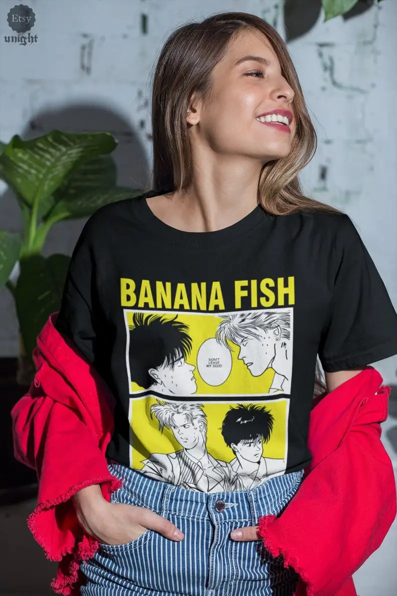 Unisex Banana Fish Classic Scenes T-Shirt - Series Garment, Anime Graphic Tee, Ash & Eiji , Urban Otaku, Retro Japan