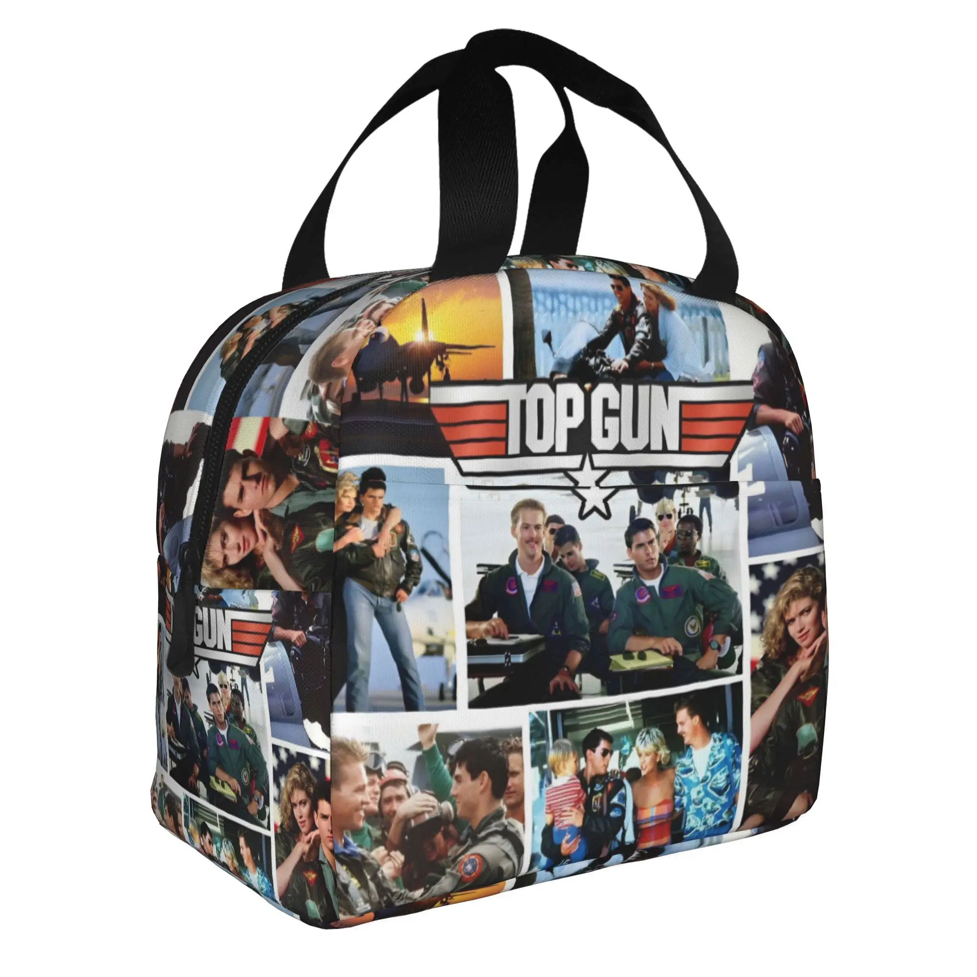 Air Force Fighter Jets Top Gun  Lunch Bag Men Women Maverick Film Cooler Warm Insulated Lunch Boxes for School