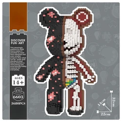 32Cm Crackling Bear Tiny Particles Building Block Assembly Educational Toys Boys and Girls Brain Birthday Gift Ornament Toy