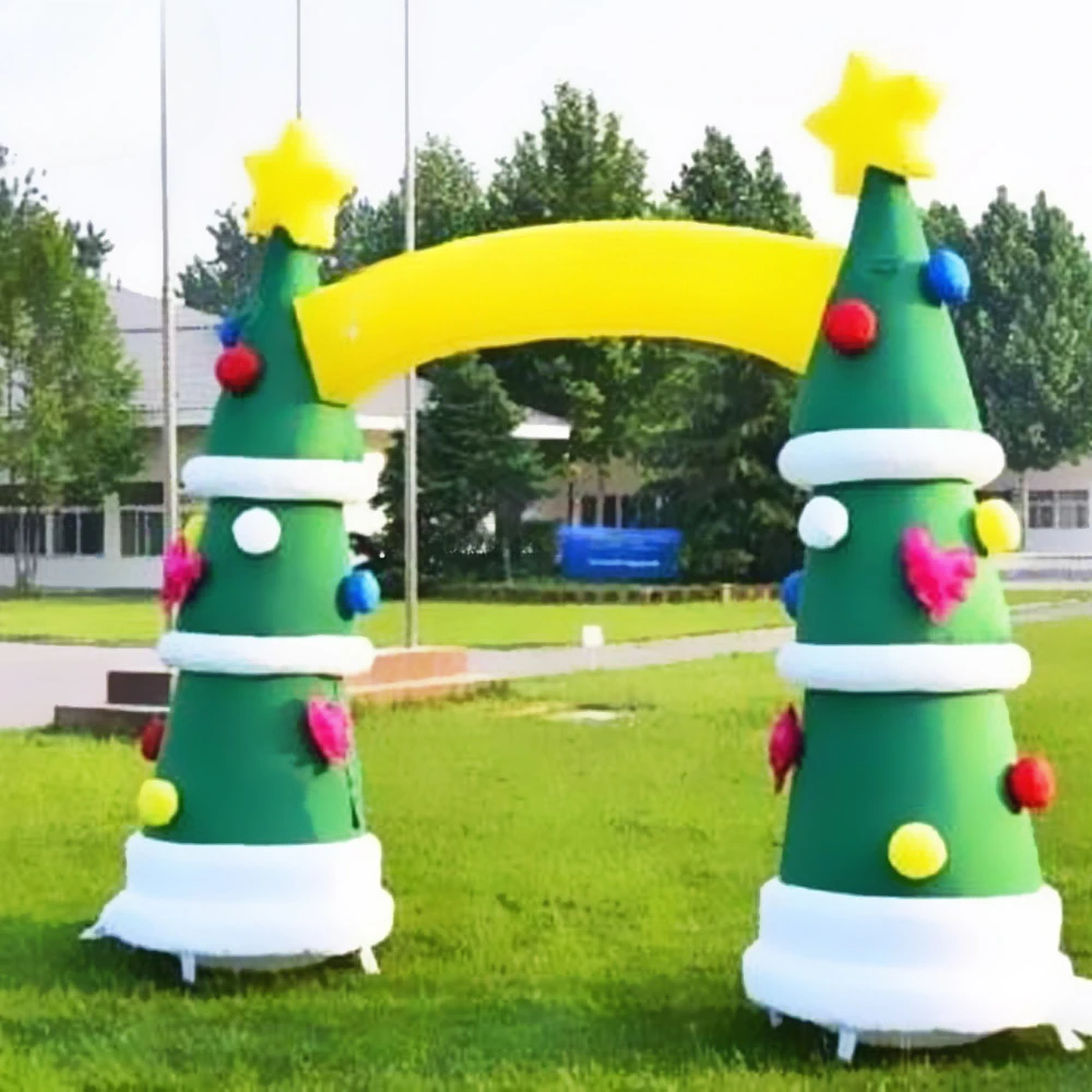 Inflatables Christmas Arches Decorations, Outdoor Santa Arches for Party, Custom Christmas Arches