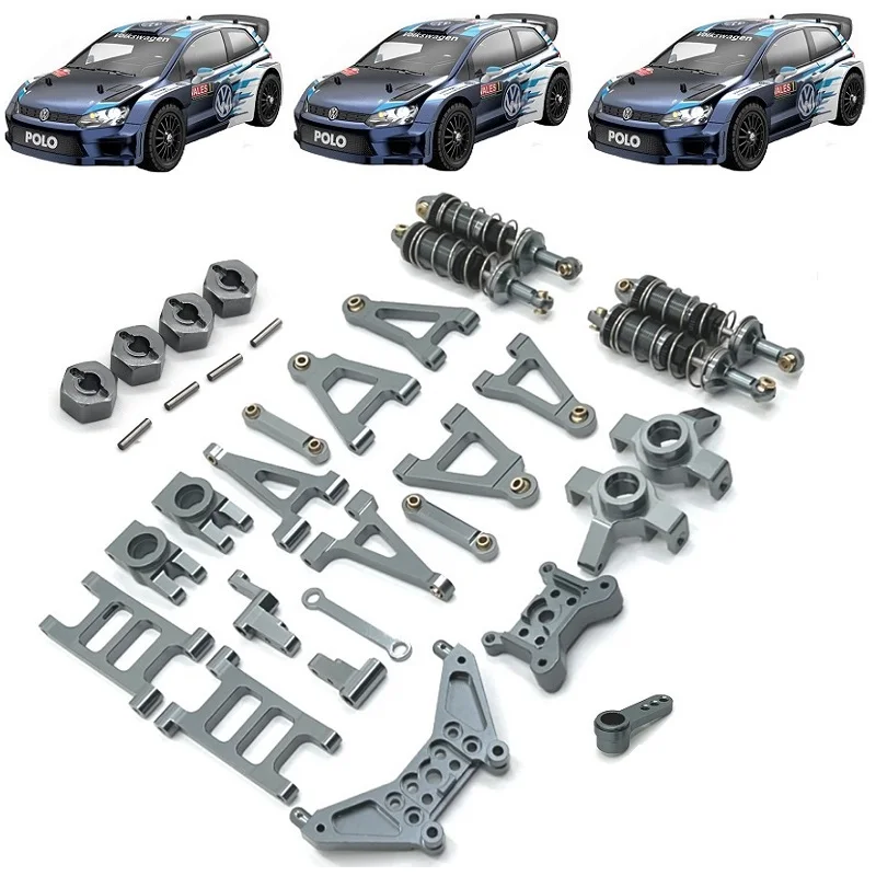 MJX 1/14 14304 RC Auto-onderdelen Auto Upgrade OP Modificatie Metalen onderdelen Schokdemper Stuur Trekstang Swing Arm Wave Box Onderdelen 1