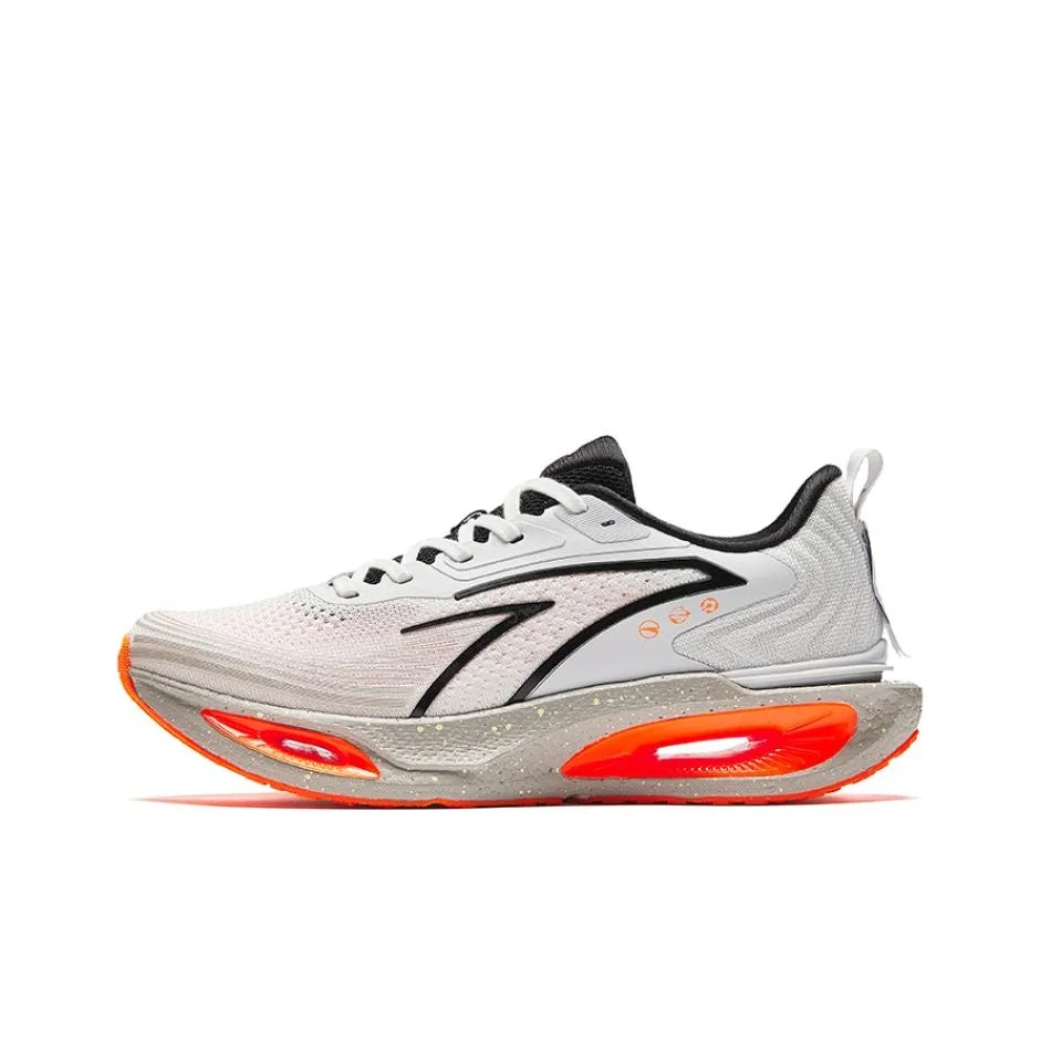 

Anta Wormhole Fabric Cushioning, Wear Resistant Low top Running Shoes Men's Gray Orange 112535543R-4