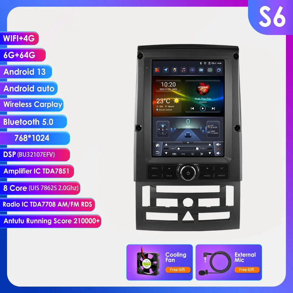 Autoradio 9.7 inch Intelligent Scherm voor Peugeot 407 2004-2011 draadloze Carplay 2din Multimedia Video Player GPS Stereo DSP