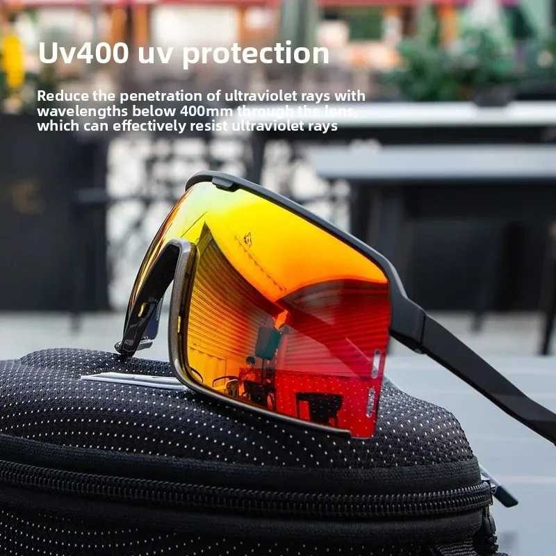 7600 color-changing polarized riding glasses men's and women's road mountain bike windproof goggles outdoor goggles